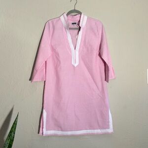 Pink & White Seersucker Dress